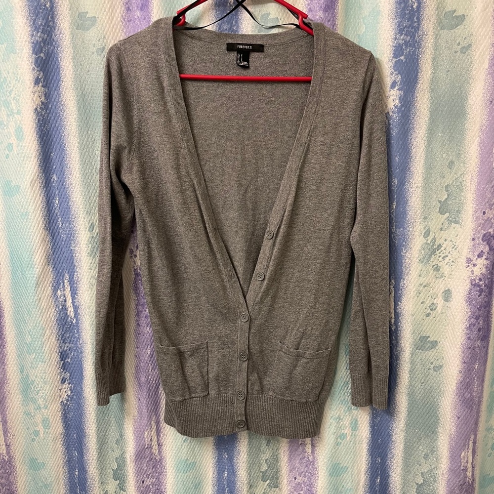 Forever 21 grey cardigan size small
